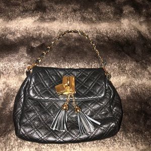 Black leather mini purse